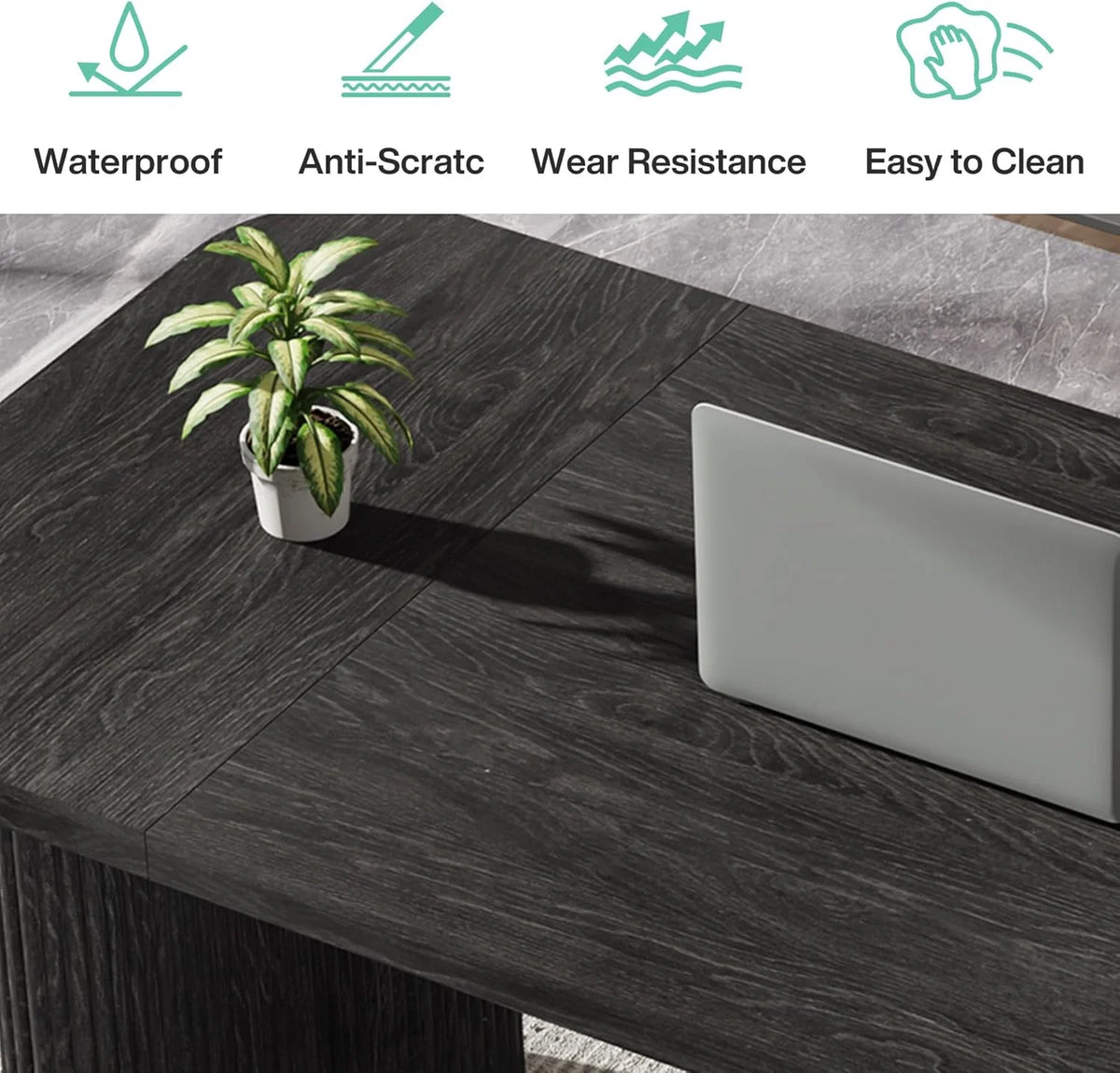 Tribesigns 63'' Computer Desk, Simple Rectangular Writing Table for Home Office Study Room Bedroom