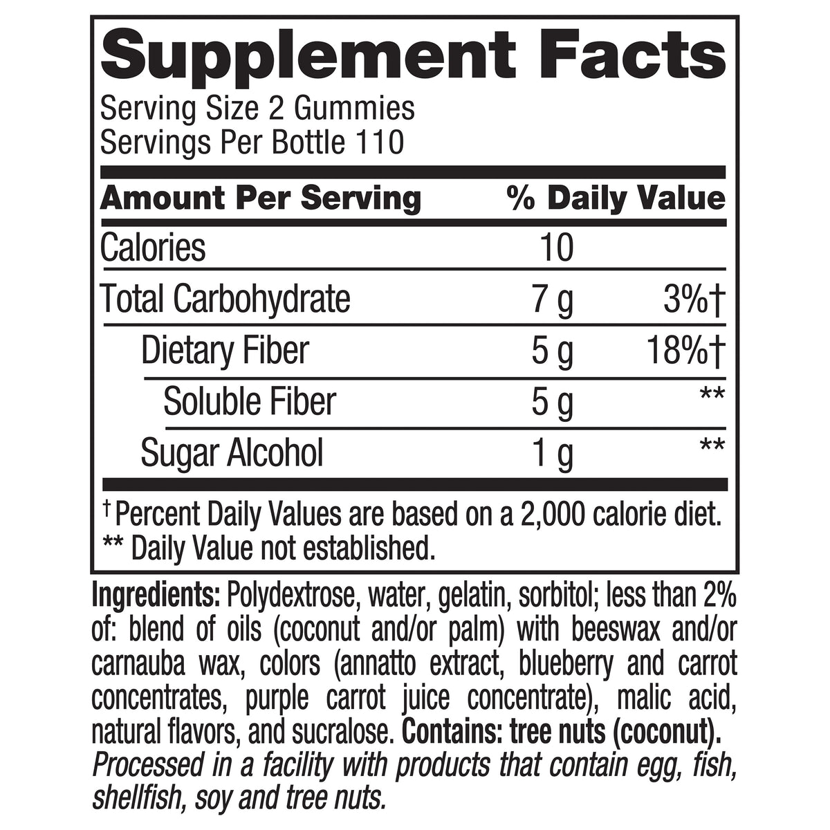 vitafusion Fiber Well 5 g Sugar Free Fiber, 220 Gummies