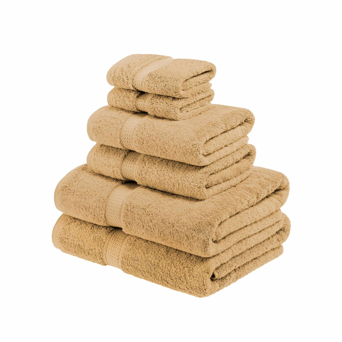 Egyptian Cotton 900 GSM Hotel Quality 6-Piece Towel Set, 2 Face, 2 Hand, and 2 Bath Red