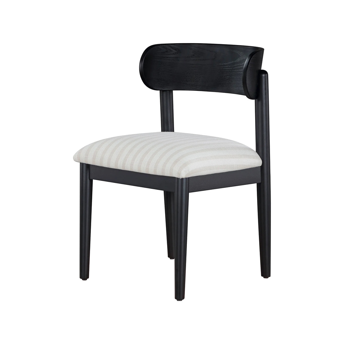 Beautiful Drew Dining Room Chair by Drew Barrymore, Rich Black Finish, 2 Pack