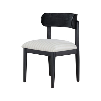 Beautiful Drew Dining Room Chair by Drew Barrymore, Rich Black Finish, 2 Pack