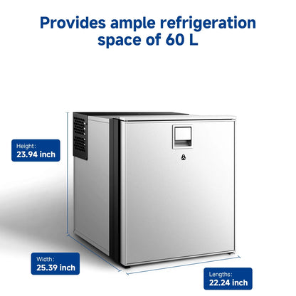 Sunmaki 12v Fridge RV Refrigerator, 116.2Qt(110L) Portable Car Refrigerator Dual Zone Cooling & Freezing, for Bedroom, Truck, Office, Outdoor, Black