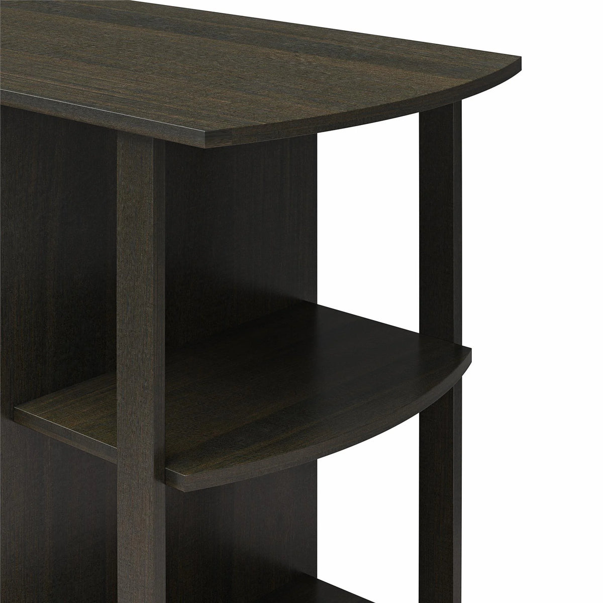 Ameriwood Home L Shaped Desk with Side Storage, Black Oak