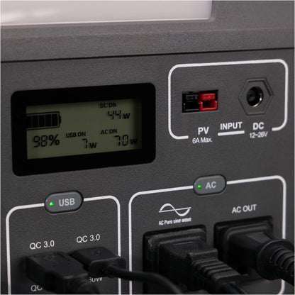 Swiss Tech 500W portable power station 519Wh solar compatible battery for outdoor & emergency use