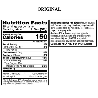 Kellogg's Rice Krispie Treats, 1.3 oz, 25-count