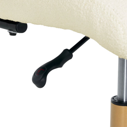 Mainstays Boucl Armless Office Chair for Adults and Teens, Cream