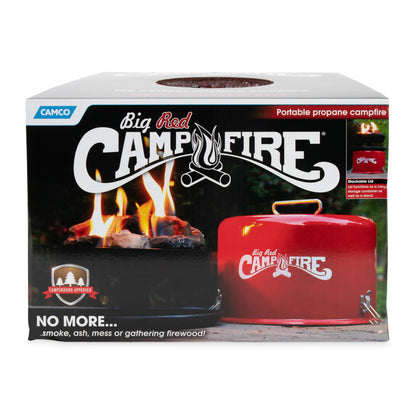 Camco Olympian Big Red Campfire, Approved for RV Campgrounds, Includes 10-Foot Propane Hose (58035)