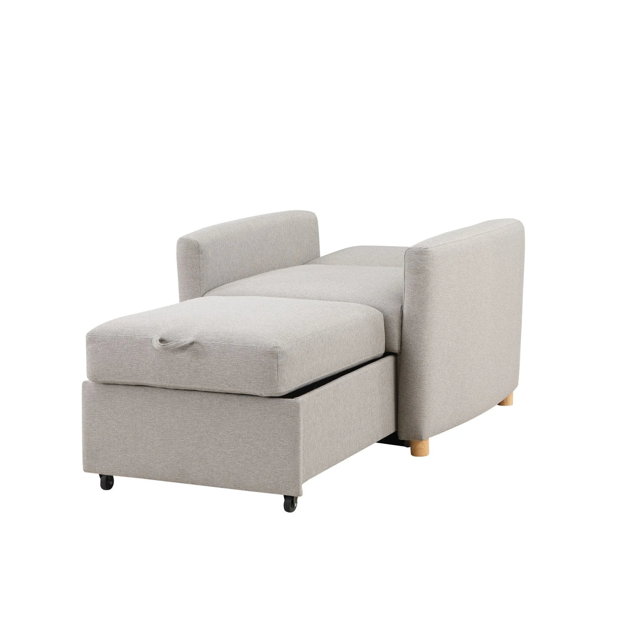 Serta Carly Scandinavian Style Convertible Chair, Ivory Fabric