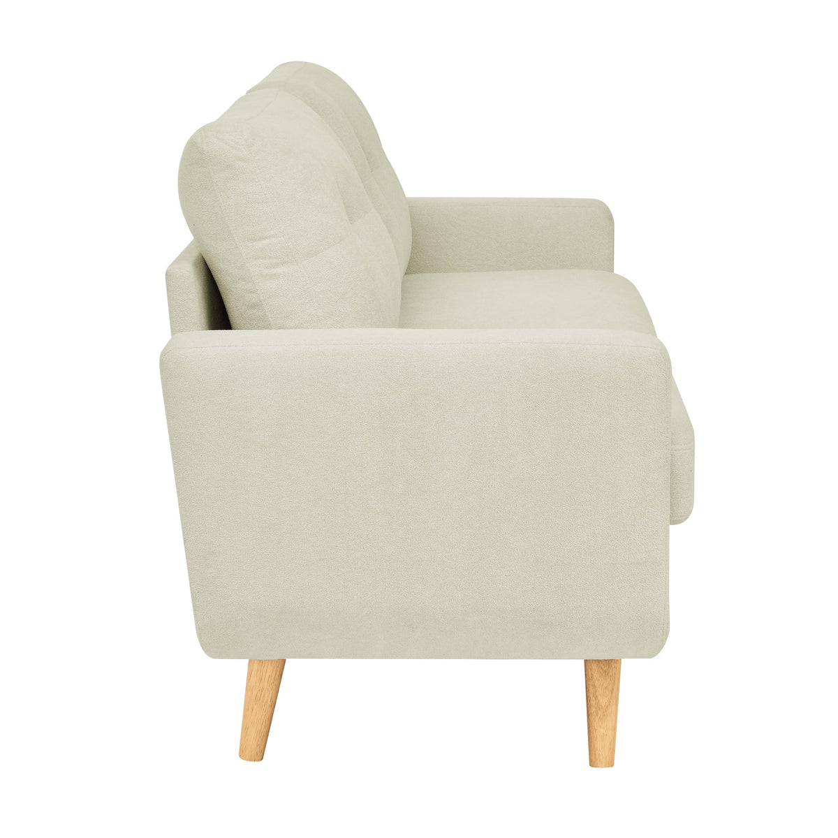 Aukfa 68" Small Sofa Couch Comfy Mid Century Modern Loveseat Sofa for Living Room Bedroom, Cream