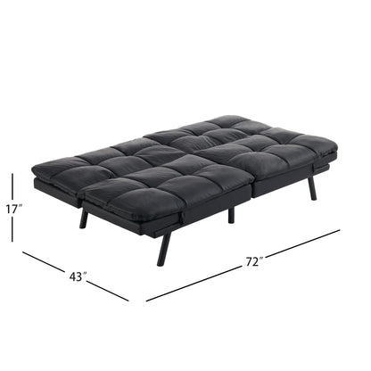 Mainstays Memory Foam Futon with 72",Black
