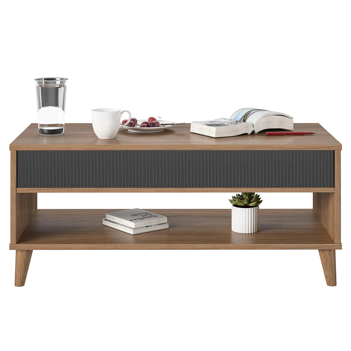 Magnolia Lift Top Coffee Table, Walnut/Black