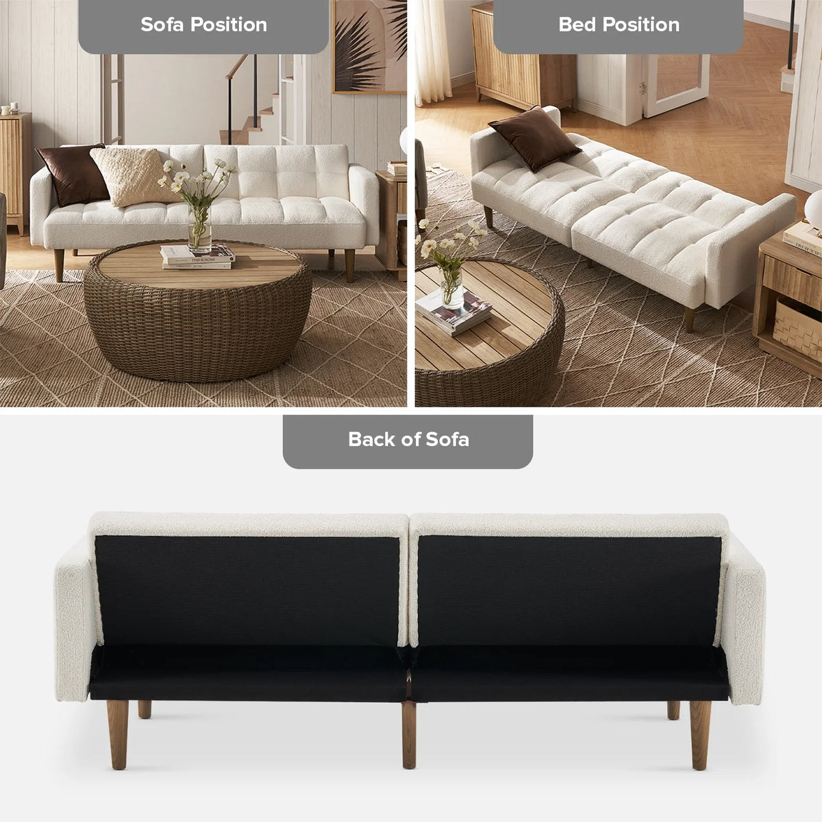 Mopio Aaron Futon Sofa Bed Old Rosa