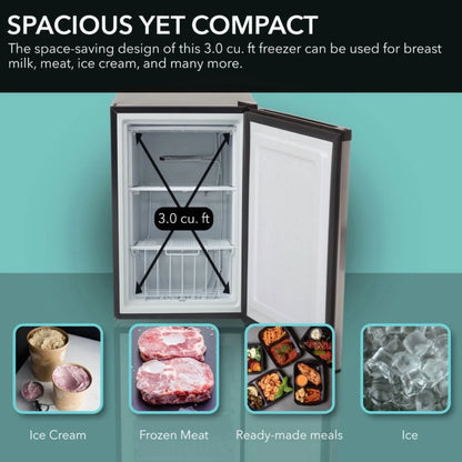 Whynter 3.0 cu. ft. Energy Star Upright Freezer with Lock Stainless Steel (Cuf-301SS)