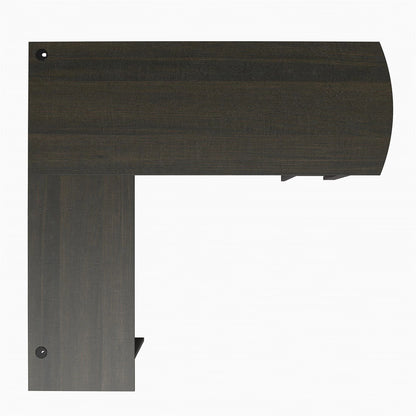 Ameriwood Home L Shaped Desk with Side Storage, Black Oak