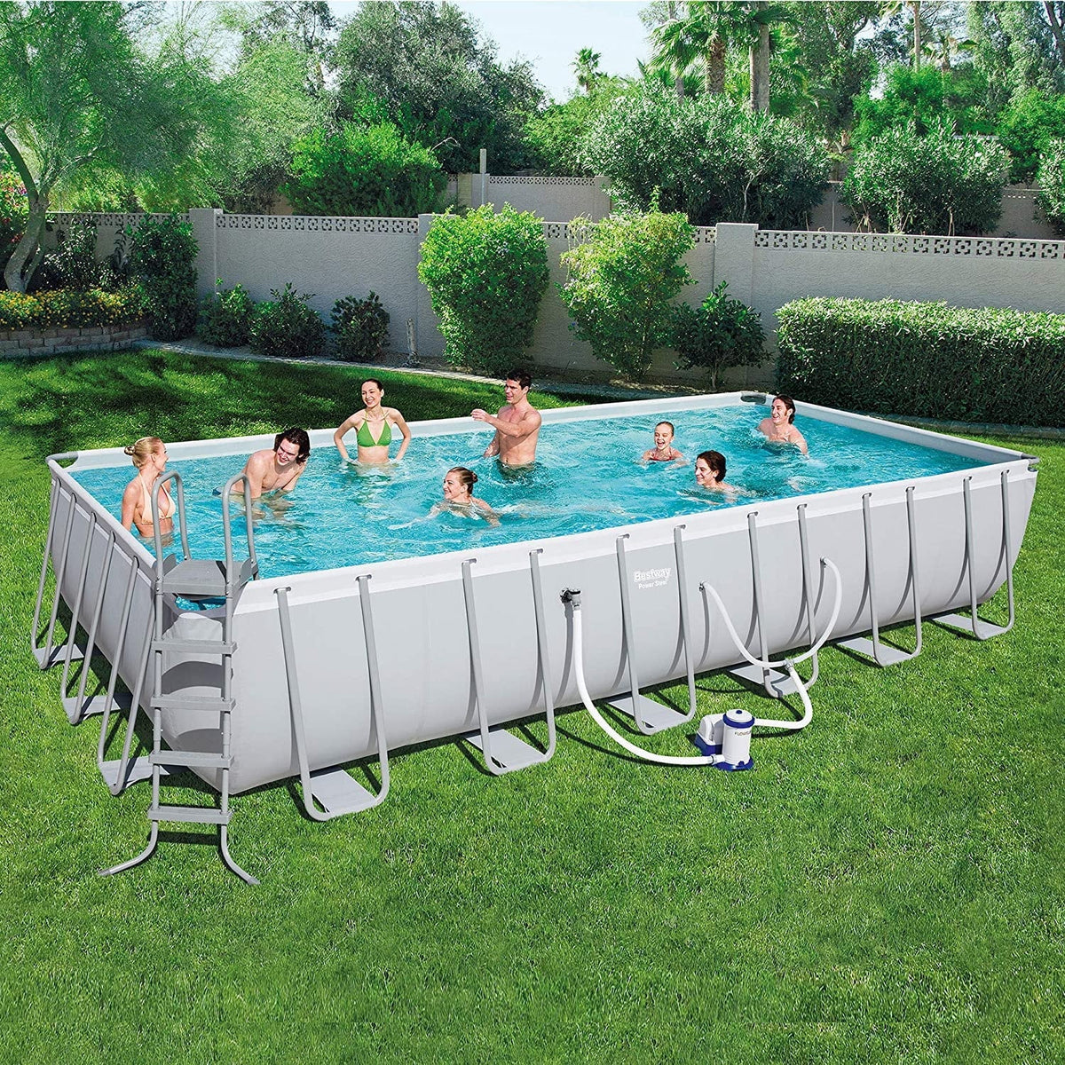 Power Steel 24ft. Rectangular Pool Set