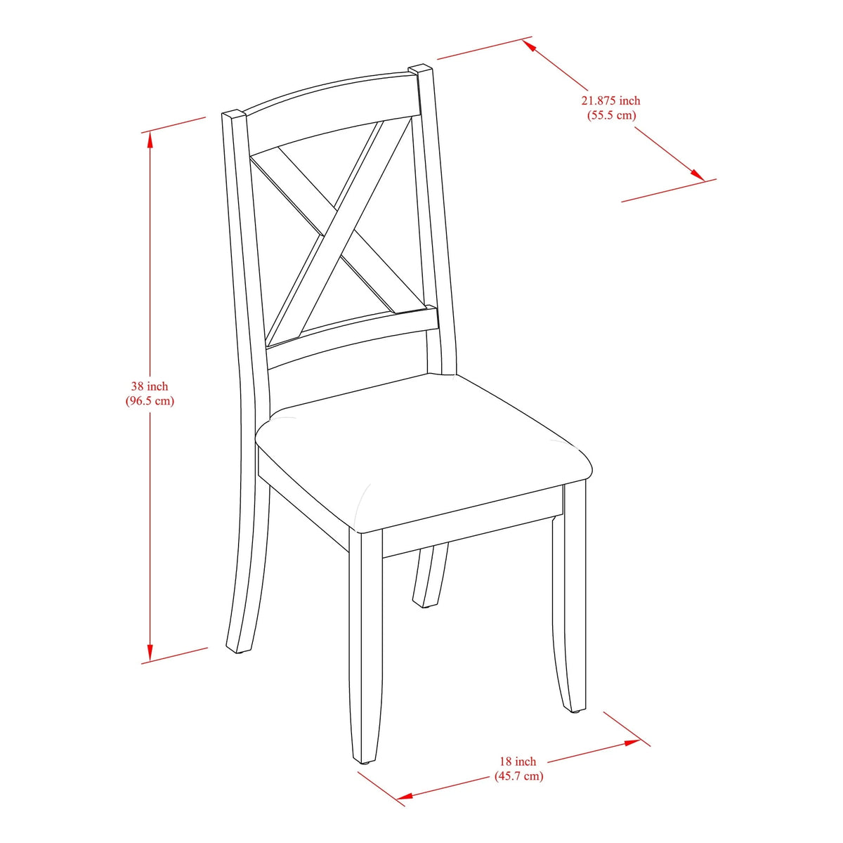 Better Homes & Gardens Maddox Crossing Dining Chair, Set of 2, Brown
