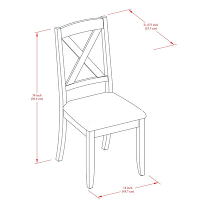 Better Homes & Gardens Maddox Crossing Dining Chair, Set of 2, Brown
