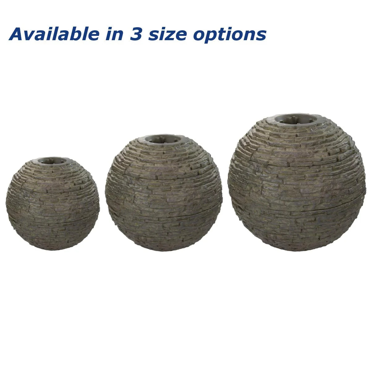 Aquascape 78288 Fiber-resin Stacked Slate Sphere Fountain, Multicolor