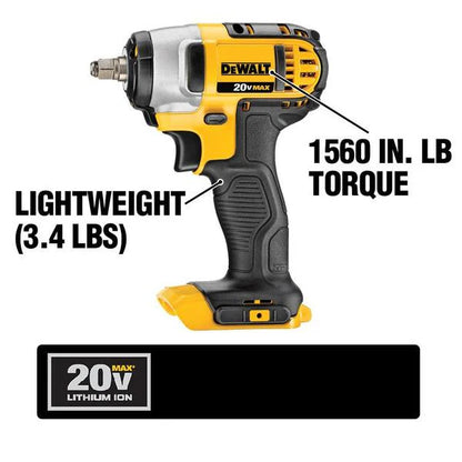 20V MAX Cordless 8 Tool Combo Kit, 20V MAX Cordless 3/8 in. Impact Wrench, and (2) 20V 2.0Ah Batteries