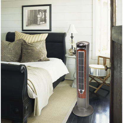 Air King Wind Curve 42" 3 Speed Fresh Air Ionizer Tower Fan with Remote Control, 9554