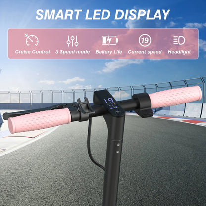 AOVOPRO WHITE ES80 350W 8.5' Foldable Electric Scooter for Adults and Child, 21 Miles Range