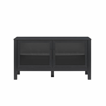 Mainstays Glass Door TV Stand for TVs up to 55", Spring Pine