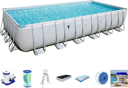 Power Steel 24ft. Rectangular Pool Set