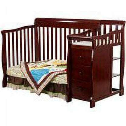 Dream On Me Brody 5-in-1 Convertible Crib with Changer. Cherry