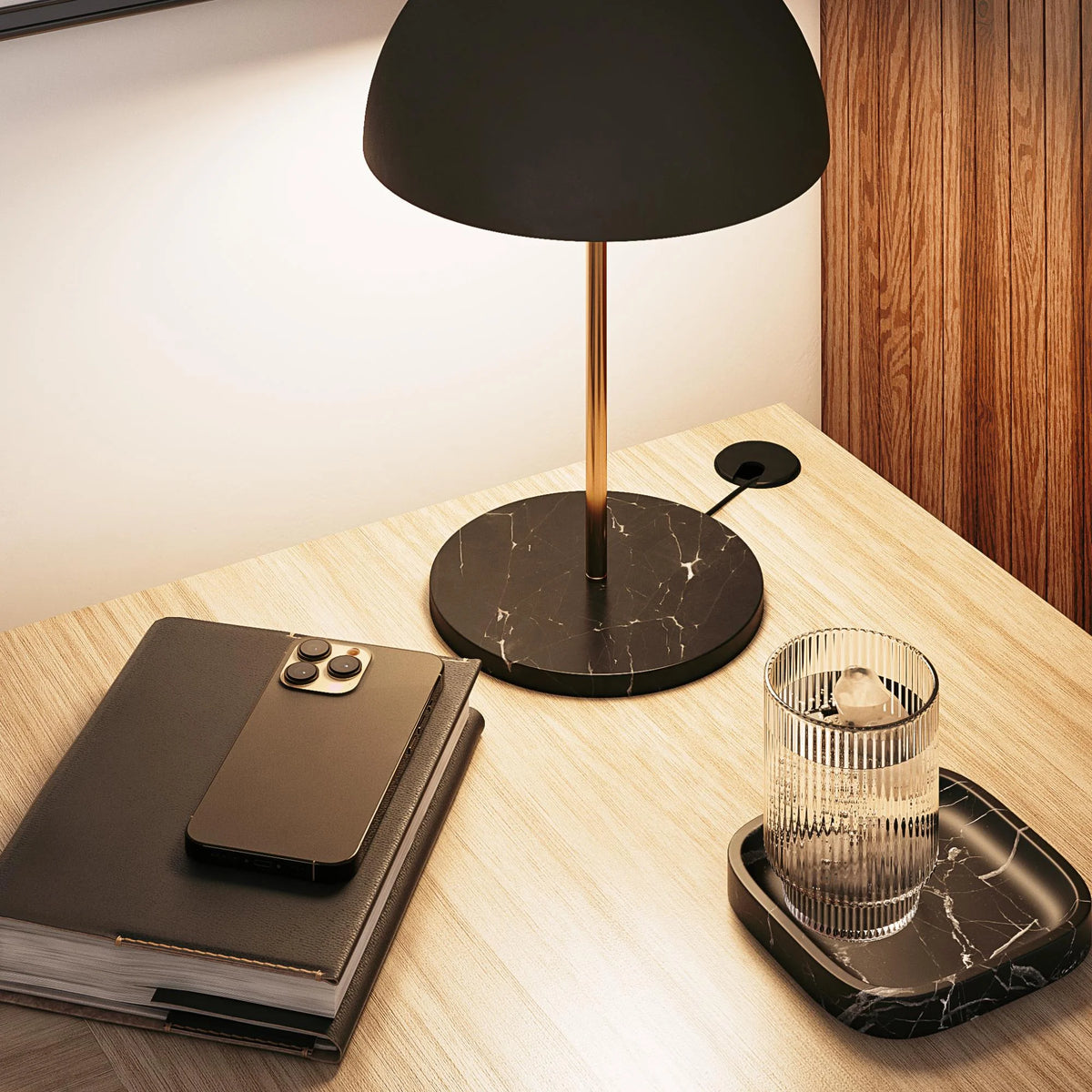 Ameriwood Home L Shaped Desk with Side Storage, Black Oak