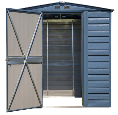 Arrow Select Steel Storage Shed Steel Storage Shed, 6x5, Charcoal