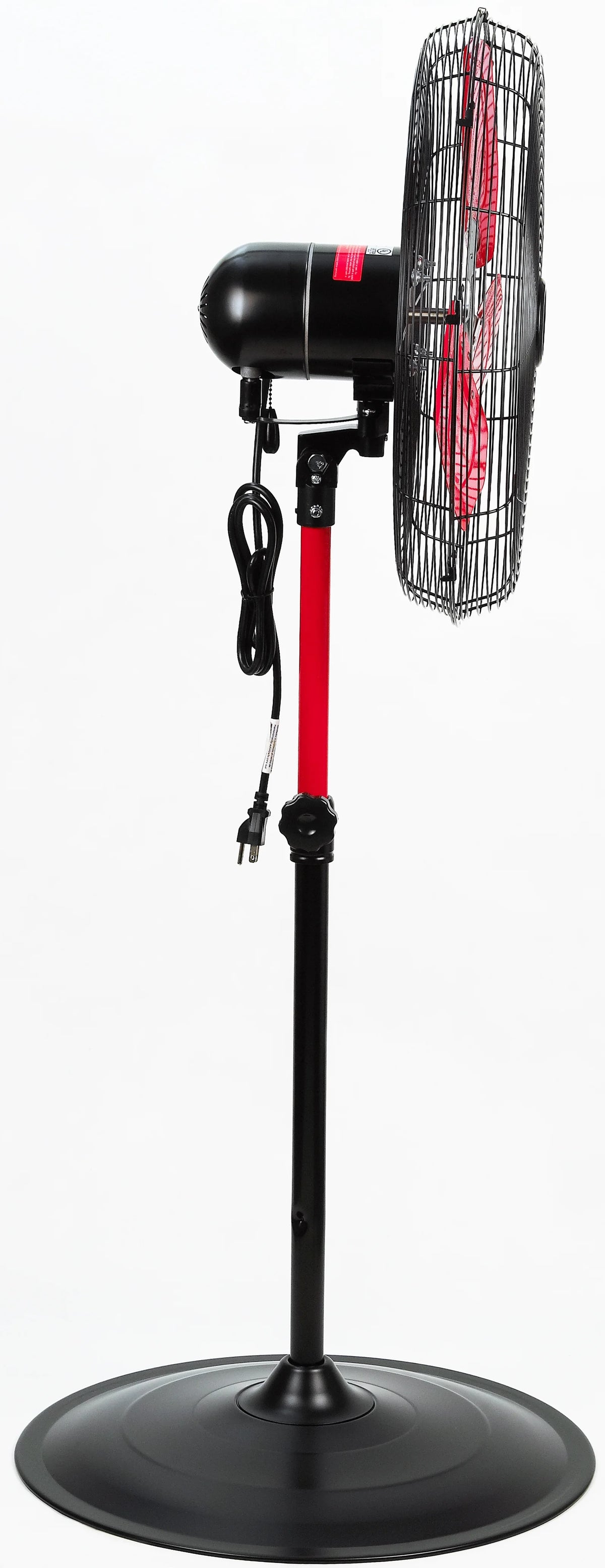 Hyper Tough 20" 3-Speed Commercial & Industrial High Velocity Oscillating Red & Black Pedestal Fan