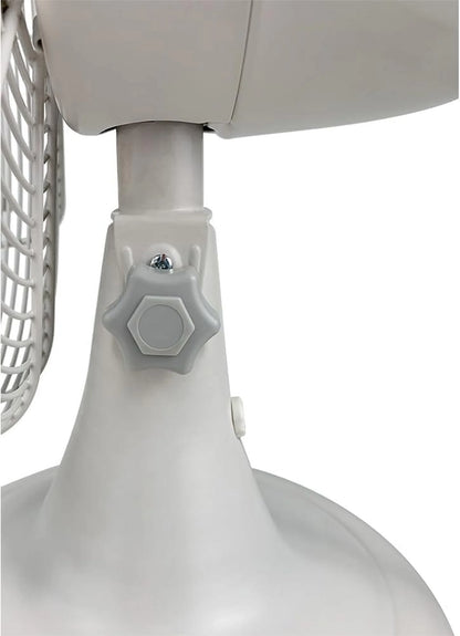 Good Housekeeping Retro All-Metal Table Fan (92618) with 3 Speed Settings, Wide Oscillation, and Carrying Handle