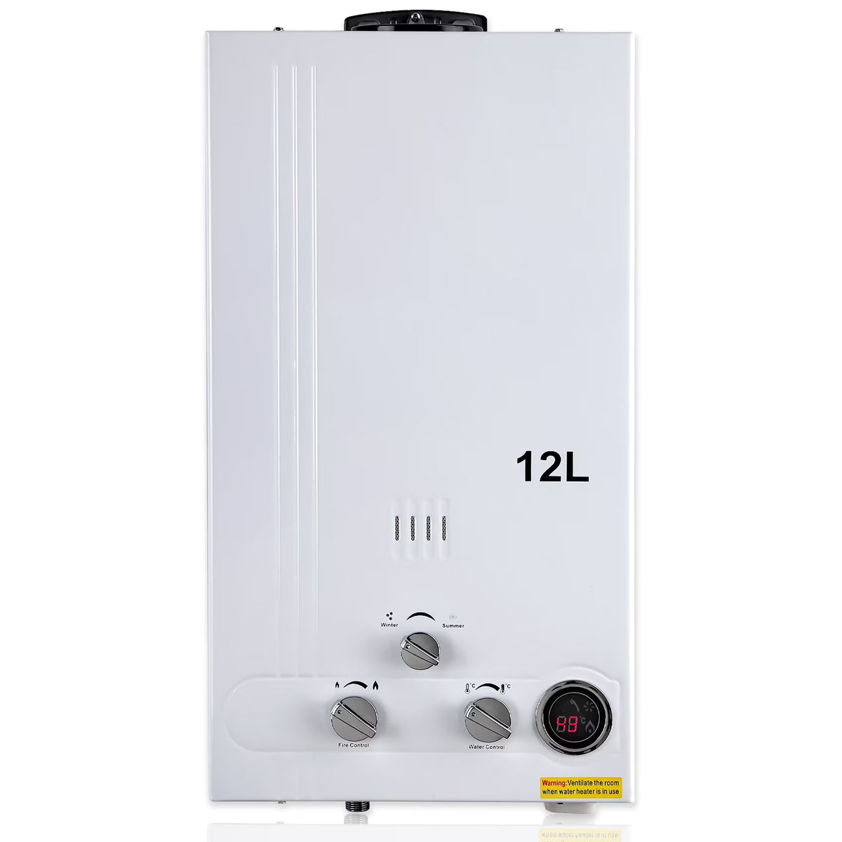 TCFUNDY 4.8 GPM 18L Tankless Water Heater LPG Liquid Propane Gas Instant Hot Boiler with Digital Display