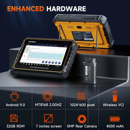 Foxwell GT60 BT Bluetooth OBD2 Scanner All System Automotive Diagnostic Scan Tool 24 Maintenance Functions ABS Bleeding Car Code Reader