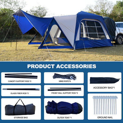 NAIZEA SUV Tent Automatic Camping Tent 10'x10' Waterproof Camping Tent 8 Person