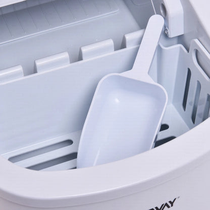 Costway Silver Portable Compact Electric Ice Maker Machine Mini Cube 26lb/Day