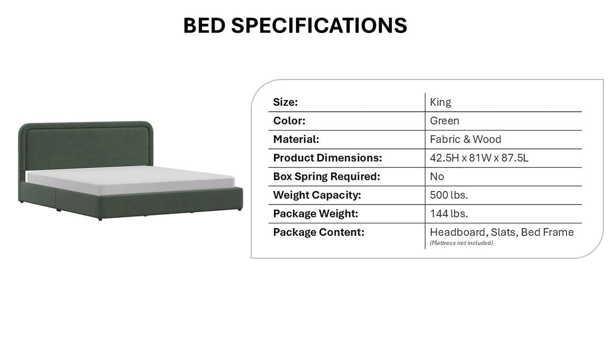 Better Homes & Gardens Juliet King Boucle Platform Bed, Ivory
