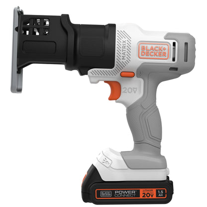 BLACK+DECKER 20V MAX* Matrix Cordless Combo Kit, 6-Tool, White And Orange, (BDCDMT1206KITWC)
