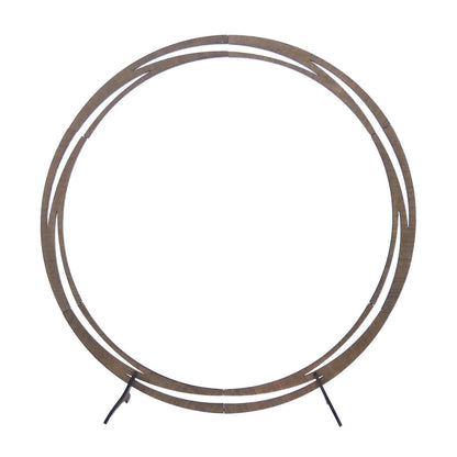 Efavormart 7FT Rustic Square Wedding Arch Wooden Backdrop Stand, Wedding Ceremony Arch - Brown
