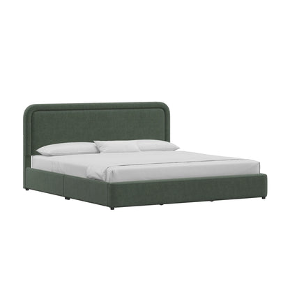 Better Homes & Gardens Juliet King Boucle Platform Bed, Ivory
