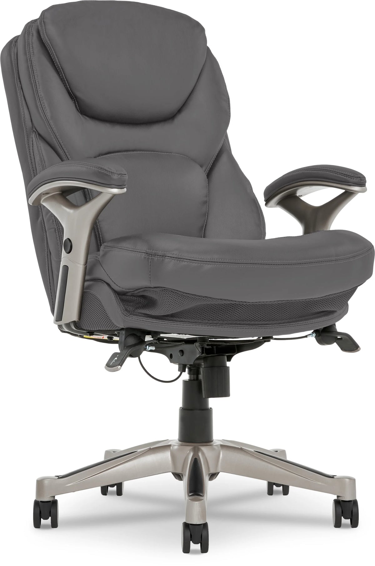 Serta Back in Motion Technology Fabric Executive Office Chair, Light Gray