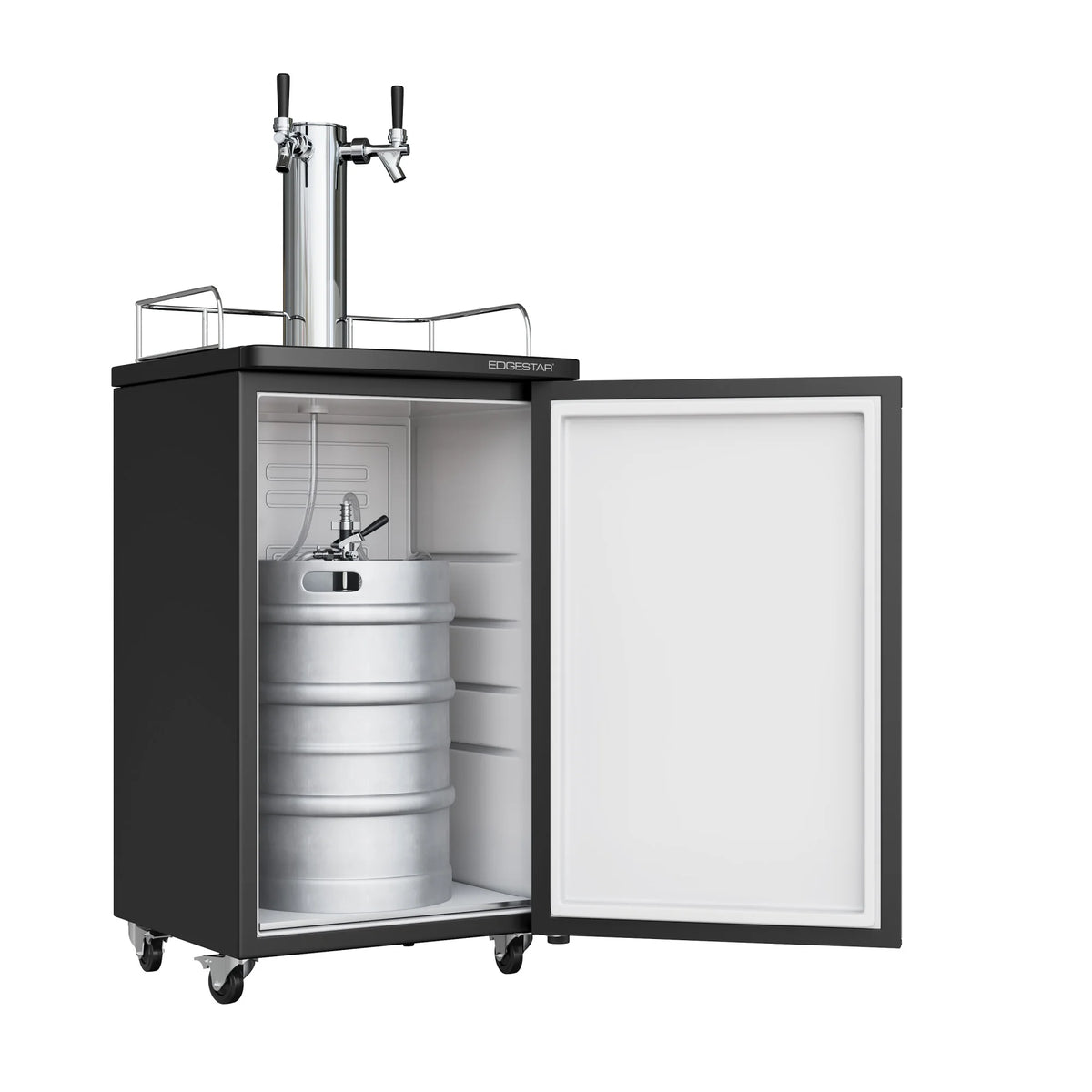 Edgestar Kc2000twin 20" Wide Dual Tap Kegerator For Full Size Kegs - Stainless Steel