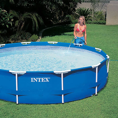 INTEX 12 x 30 Metal Frame Set Swimming Pool with 530 GPH Filter Pump 28211EG