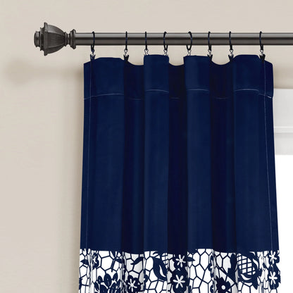 Lush Decor Estate Garden Print Room Darkening Window Curtain Panels Set