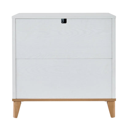 Better Homes & Gardens Leighton 3 Drawer Dresser, White and Natural