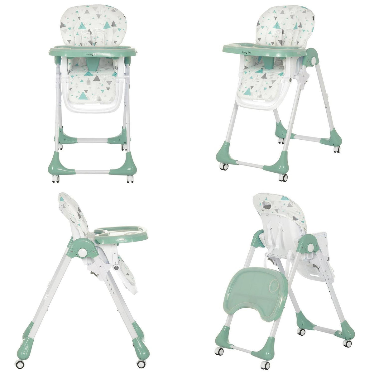 Dream On Me Jazz Highchair. Adjustable Height. Easy to clean in Green