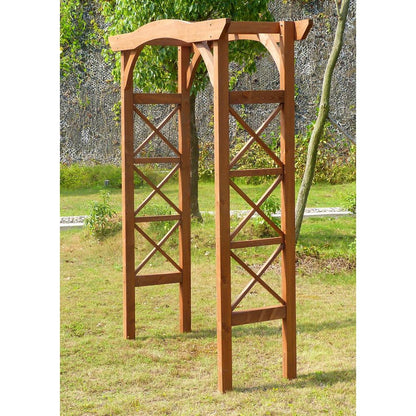 Northbeam Venice 79.5" Wood Arbor - Brown