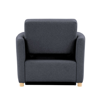 Serta Carly Scandinavian Style Convertible Chair, Ivory Fabric