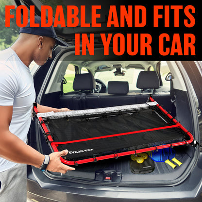 4ft Portable Pickleball Rebounder Training Aid for Pro Player Level 4.0+, Adjustable Angle Easy Setup & Storage - Perfect Your Forehands Backhands Dinks Volleys Accuracy Coordination Kitchen Control