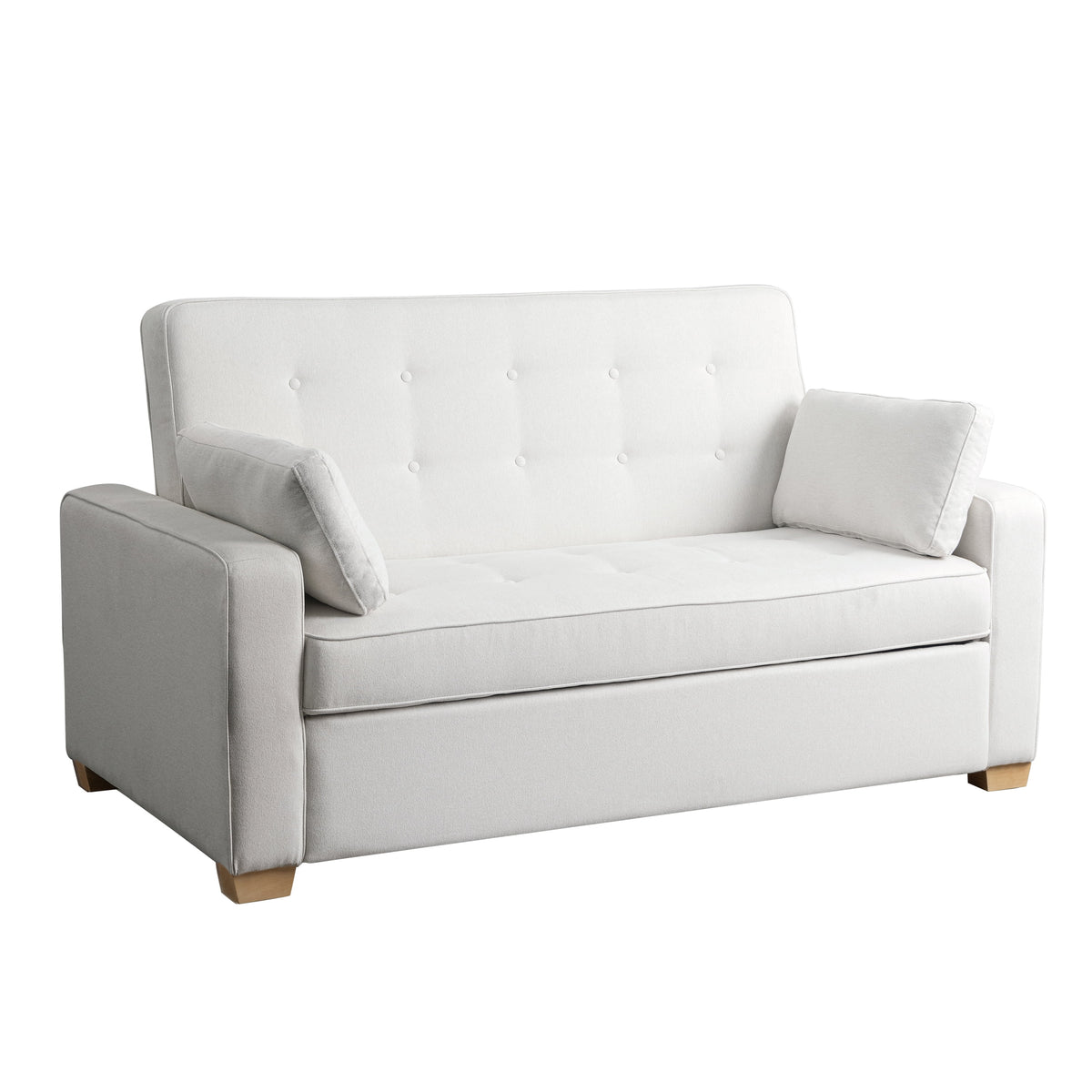 Serta Dream Convertibles Monroe Modern Polyester Convertible Queen Sofa Bed with Pillows Grey